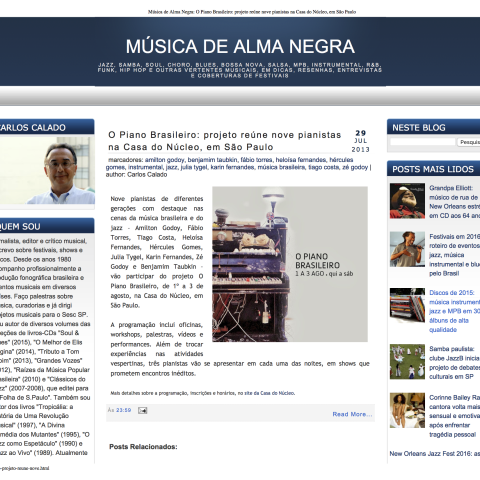 Música de Alma Negra - Carlos Calado 1 (O piano brasileiro)
